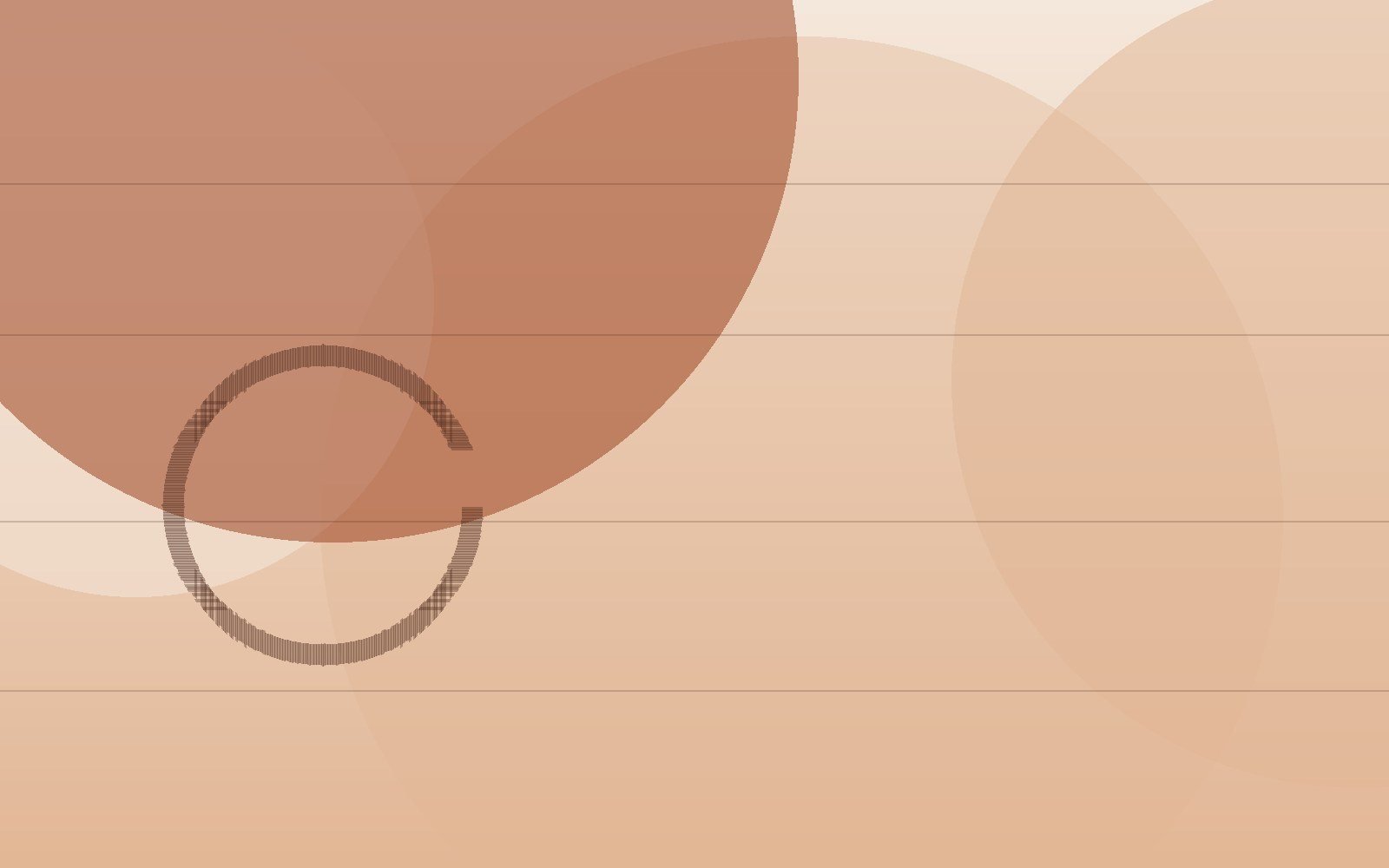 Abstract artwork in clay tones with overlapping circles and fine horizontal lines