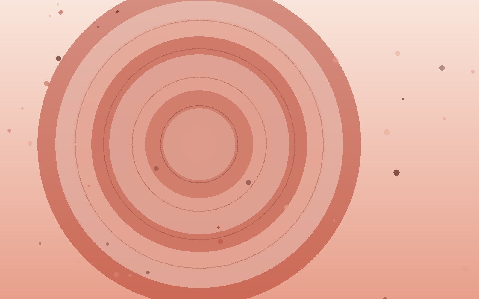 Abstract vermilion-toned artwork with glowing concentric circles, illustrating the article “Navratri Explained: Nine Nights, Nine Forms of the Goddess”