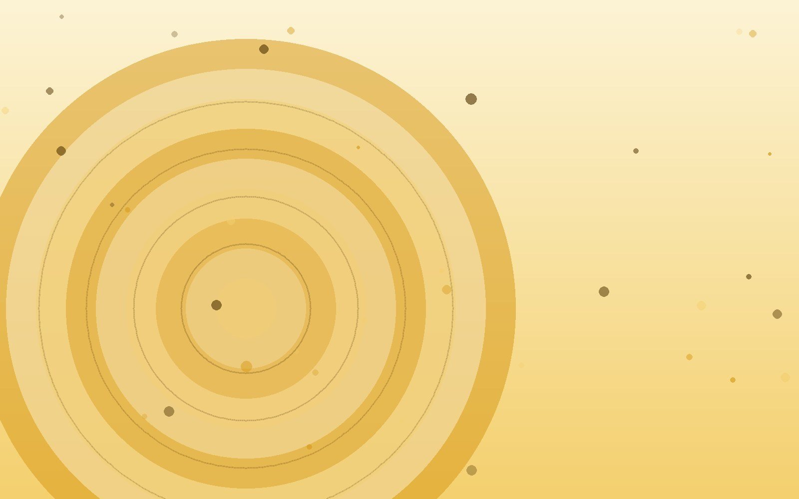 Abstract marigold-toned artwork with glowing concentric circles, illustrating the article “Rangoli, Diyas and Torans: Diwali Decoration Traditions Explained”