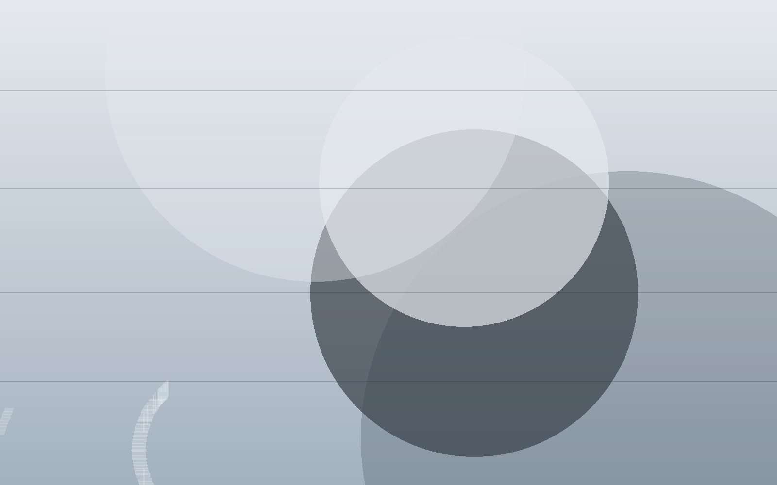 Abstract artwork in slate tones with overlapping circles and fine horizontal lines